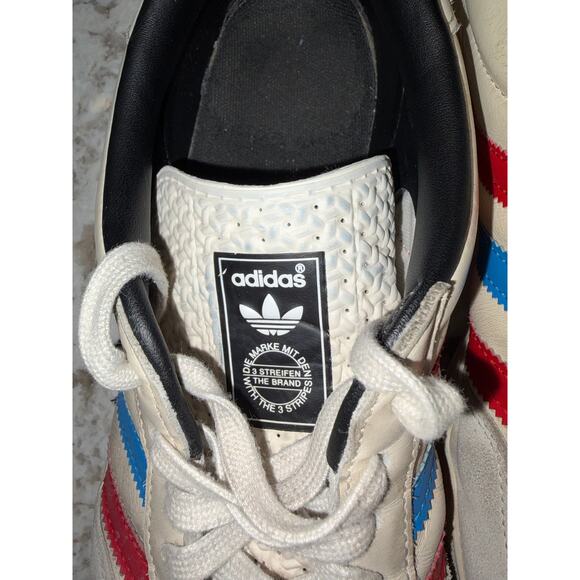 Adidas Gazelle 3-Stripe Casual Retro Sneakers Men’s Sz 11 Red White and Blue main image 4
